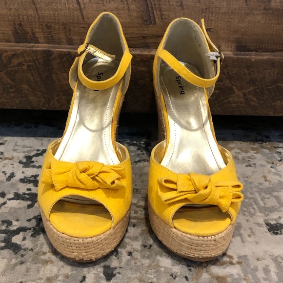 Call it spring peep toe wedges - Picture 2 of 7